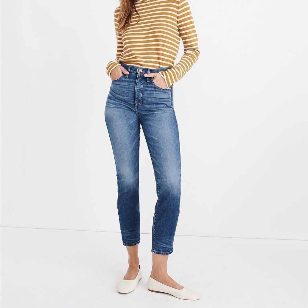 Rivet & Thread Perfect Vintage Crop Jeans Clarkdale Wash 25 indigo button fly